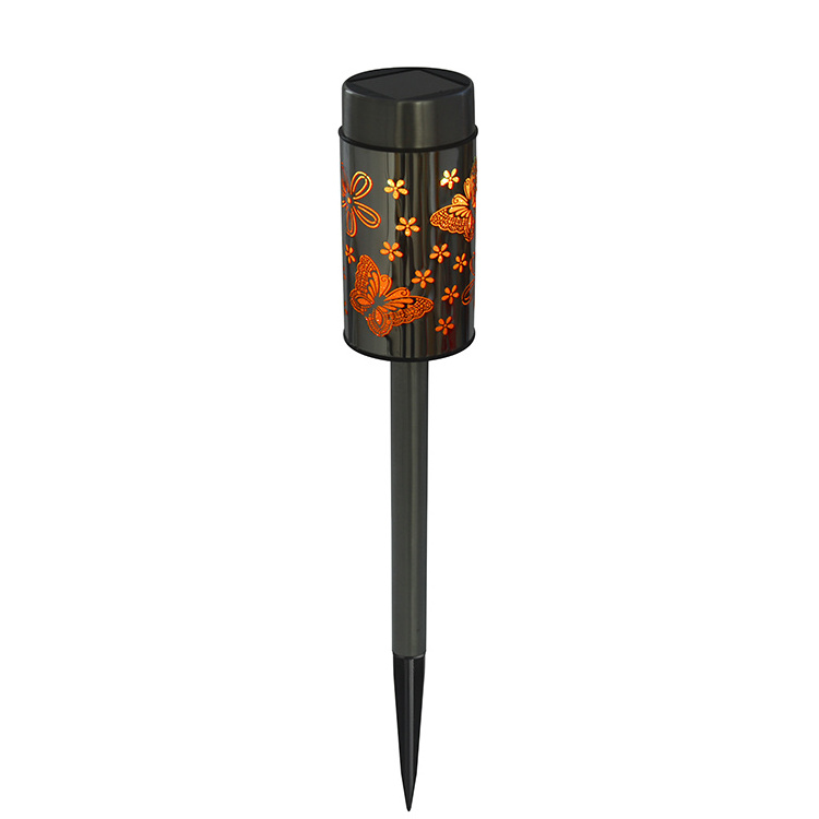 Outside Decorative Solar Pathway Lights Outdoor Hanging Solar Lanterns Waterproof with flower pattern