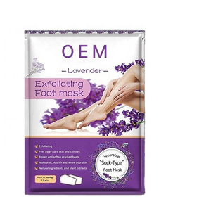 Free Sample Exfoliating Foot Peel Mask Lavender Exfoliating Socks Baby Care Pedicure Socks Remove Dead Skin foot mask