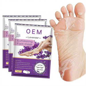 Lavender Feet Peeling Heel Dead Rough Skin Remover peel spa socks exfoliating Foot Peel Mask