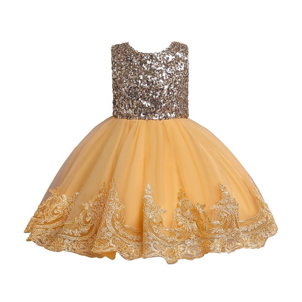 Party Evening Children Dresses Flower Girl Sequins Dresses Wedding Kids Bridesmaid Dresses