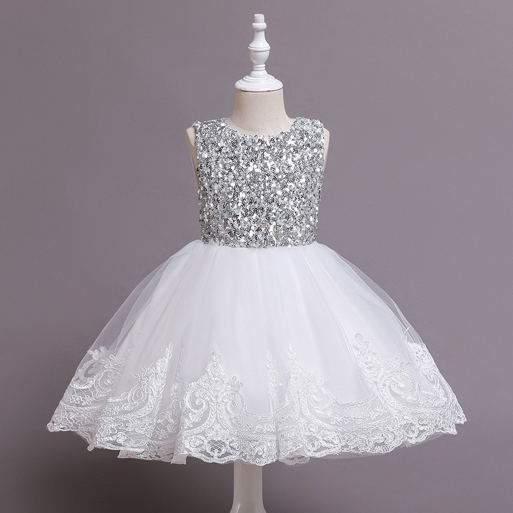 Party Evening Children Dresses Flower Girl Sequins Dresses Wedding Kids Bridesmaid Dresses