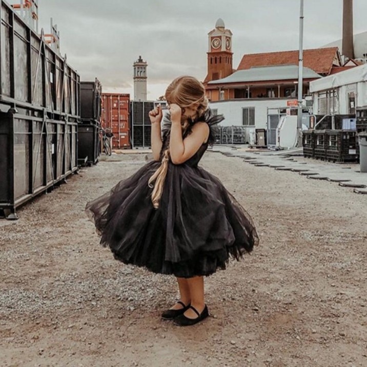 Girl Princess Fly Sleeve Tutu Dress Infant Toddler Vintage Tulle Party Pageant Wedding Birthday dress