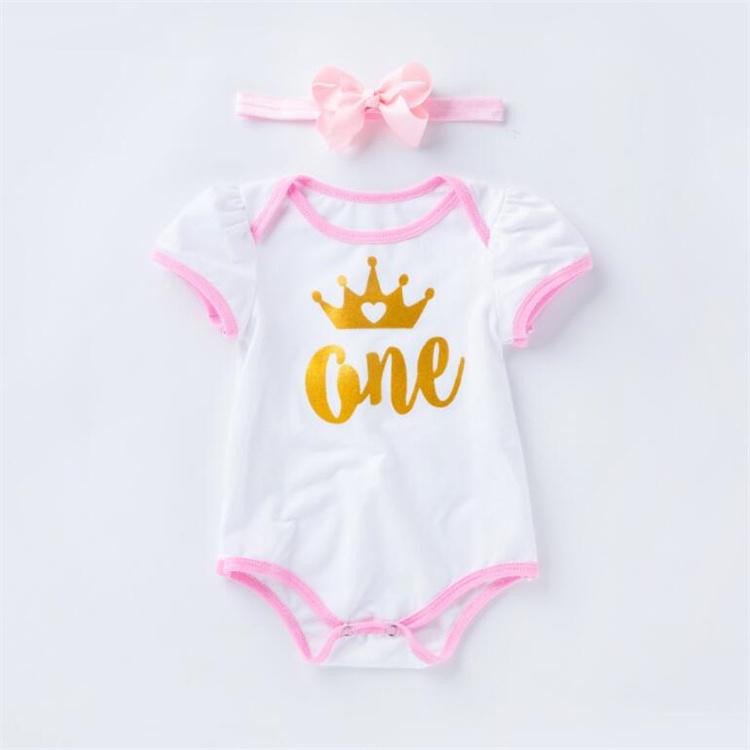 LSF30 Cute Newborn Baby Girl Clothes Summer Baby Bodysuit Romper+Ruffles Tutu Dress  Headband Outfits 3PCS Set