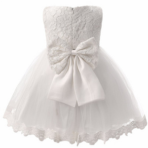 HYC28 Fashion Sequined Flower Girl Dresses O-neck Princess Ball Grown Sweet Pure Color Little Girls Dress