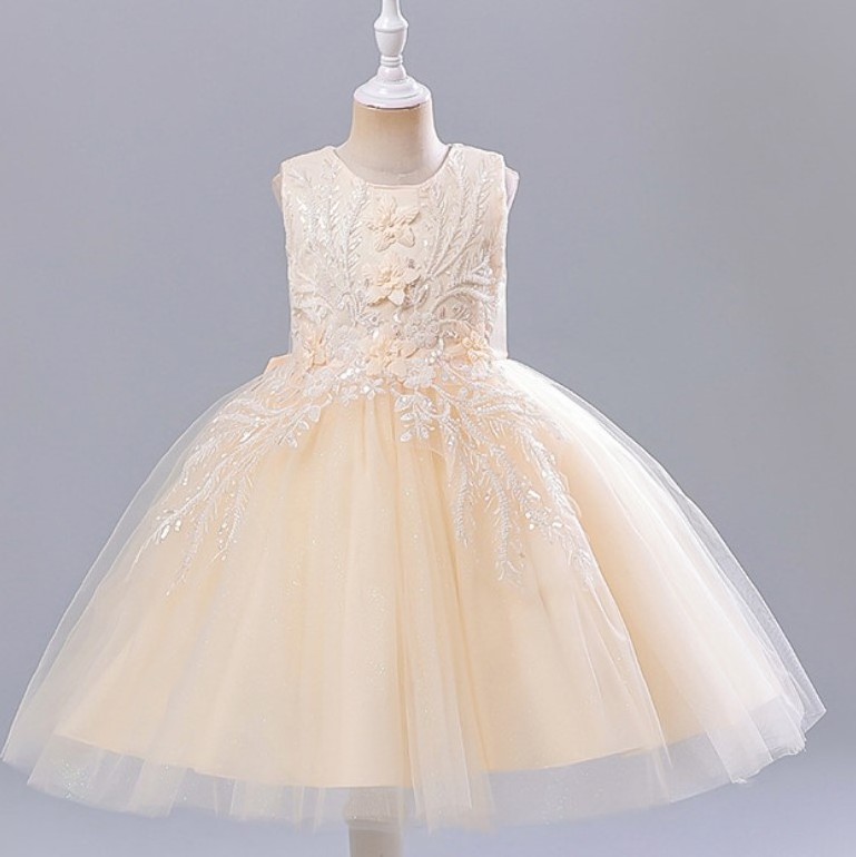 2023 New children's dress princess Girls' piano costumes big girls dresses