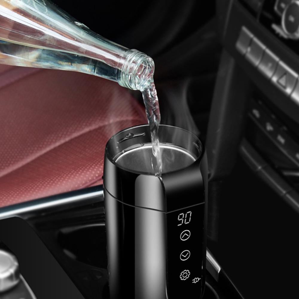 350ML New smart mini Auto Electrics Stainless Steel Tritan Car Heating thermos 12v Vehicle tea boil kettle Cup