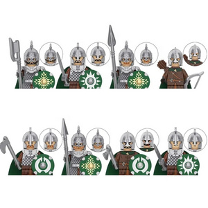 New Medieval Knight Lord  Soldiers Warrior Armor Helmet Shield Mini Building Blocks Kids Toy KT1046