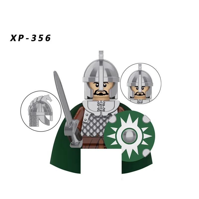 New Medieval Knight Lord  Soldiers Warrior Armor Helmet Shield Mini Building Blocks Kids Toy KT1046