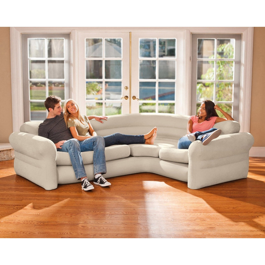 Intex 68575 new air chair sofa corner sofa 2.57m*2.03m*76cm