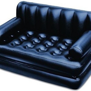 Inflatable Black Multi-function Double Air Sofa Bed Couch Lounger Bed Mattress Hot Sale 5 in 1 Modern Living Room Sofa Indoor