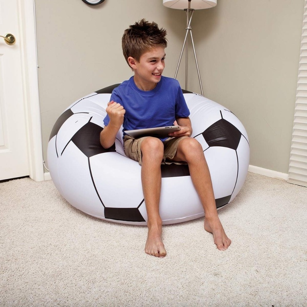 Bestway 75010 inflatable kids soccer ball chair football pvc chair