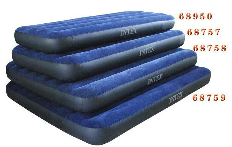 Intex 68757 Double design air bed inflatable air mattress with built-in pump