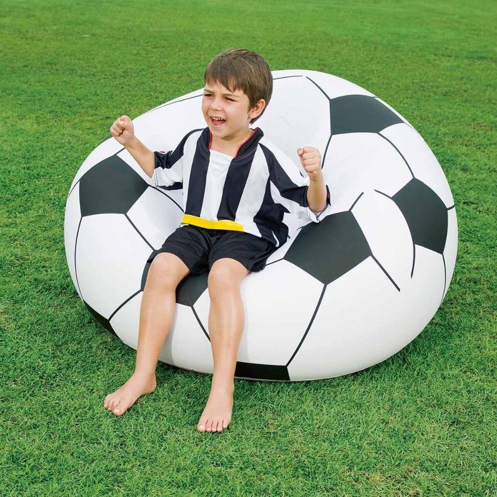 Bestway 75010 inflatable kids soccer ball chair football pvc chair