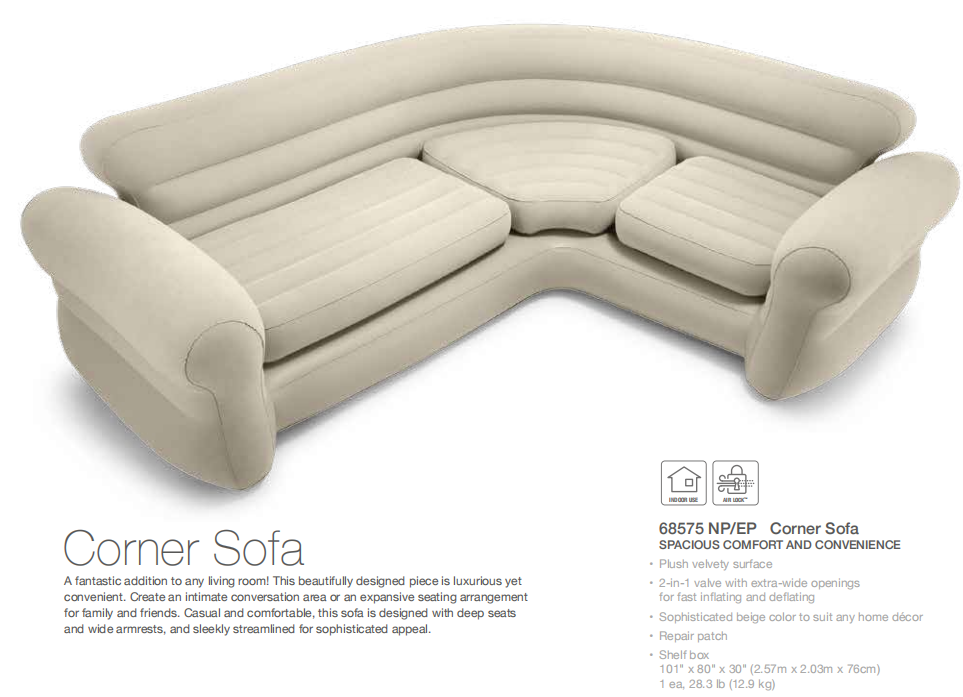 INTEX 68575 Inflatable corner sofa furniture