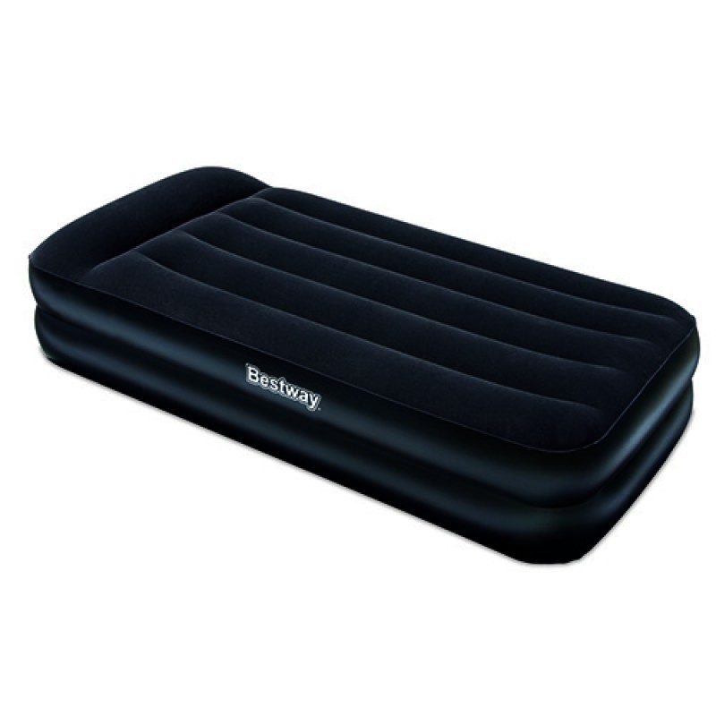 Bestway 67381 Air Mattress Airbed with Built in Pump Single High Blow up Bed for Home Camping Home Furniture Bedroom Furniture