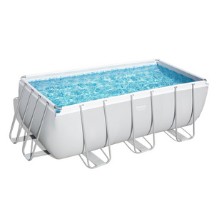 2021 Bestway 56457 4.12m x 2.01m x 1.22m rectangular frame pool set pools swimming outdoor