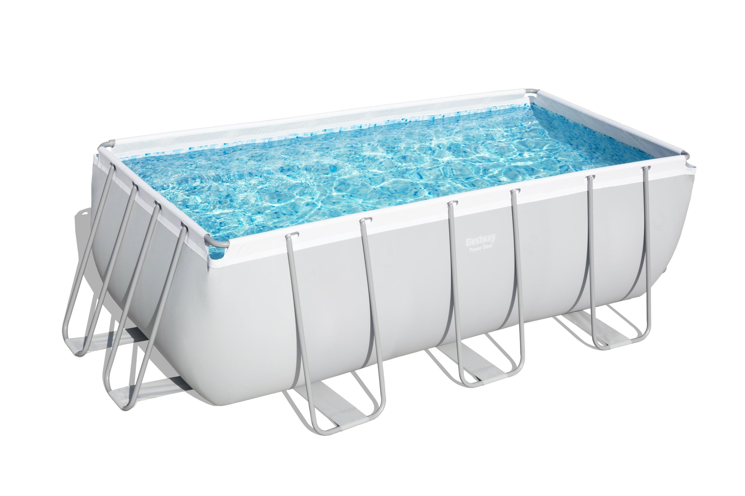 2021 Bestway 56457 4.12m x 2.01m x 1.22m rectangular frame pool set pools swimming outdoor