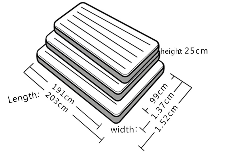 Intex Dura-beam Standard Series Deluxe Single-high Airbed Outdoor Rest Air Mattress Bedroom Furniture Home Furniture