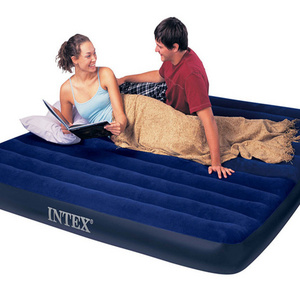 Intex 68757 Double design air bed inflatable air mattress with built-in pump