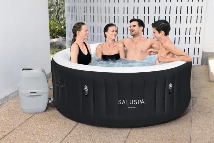 Bestway 60002  Miami lay z spa 2 person indoor inflatable hot tub portable hot spa