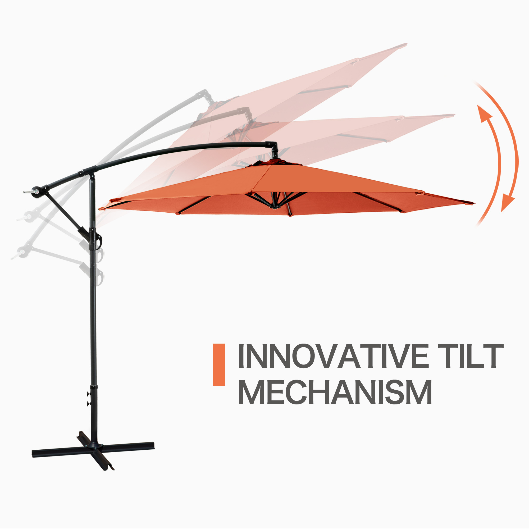 Tiktok Hot Customised Banana Umbrella Roman Modern Umbrella Garden Shade Umbrella