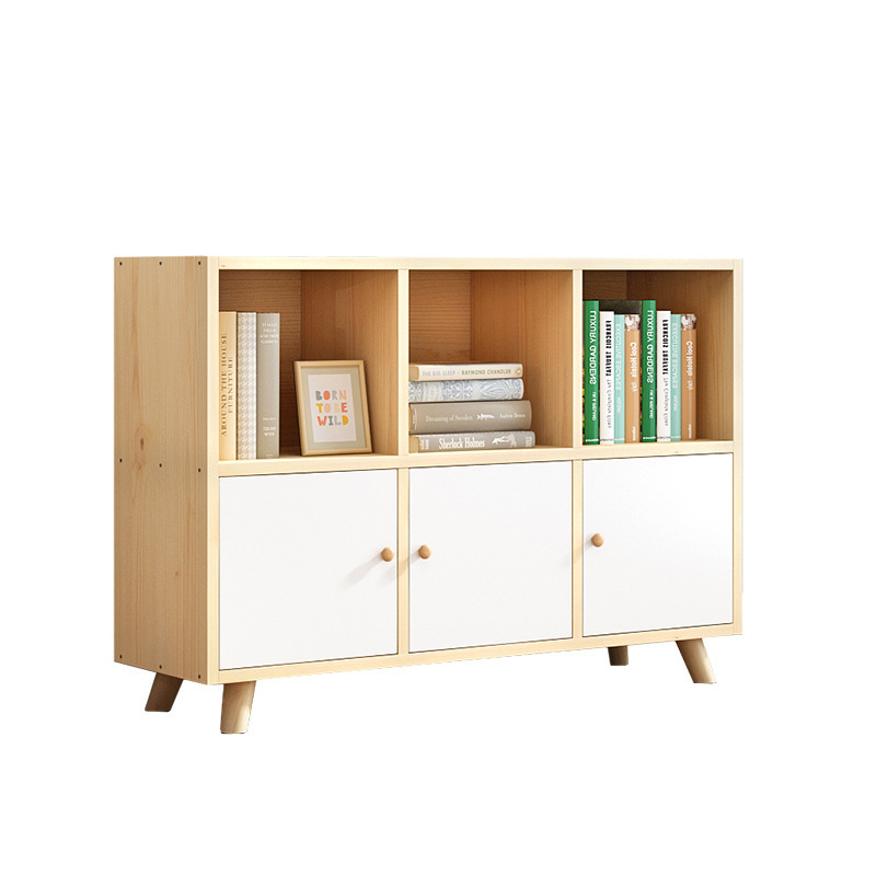 Storage Cabinet Kids Furniture Integrated Combination Lattice Cabinet With Door Children Simple Short Bookcase Shelving