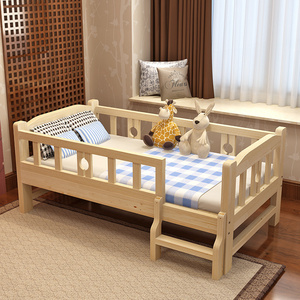 Hot Sale Popular Children's Bed Kids Wood Furniture With Guardrail Kindergarten Baby Splice Bed Widening Area