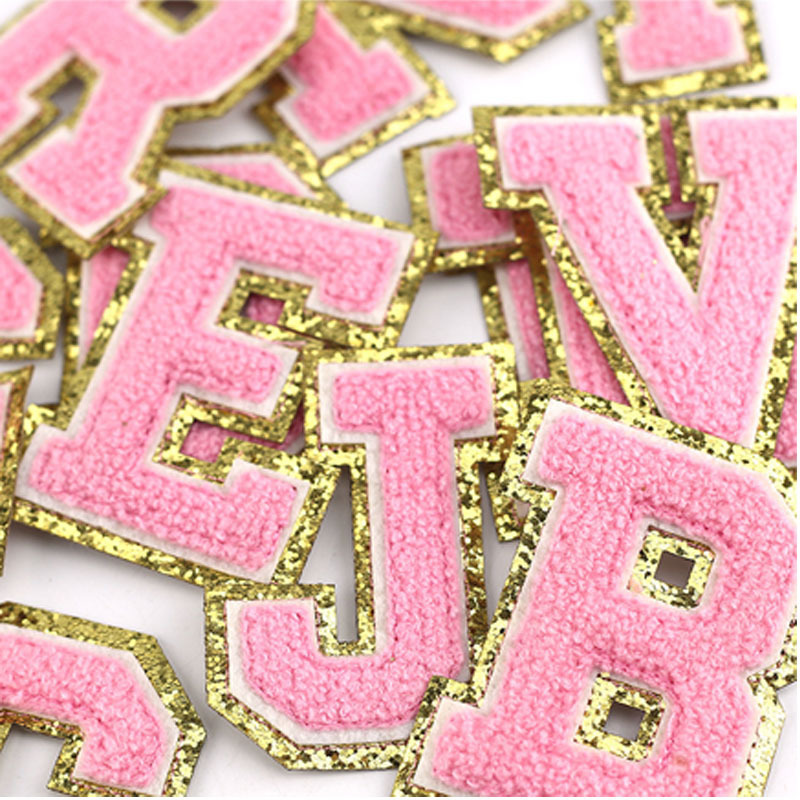 Chinese Winter Hot Sale Chenille Embroidery Patches Customize Iron on Chenille Letter Patches