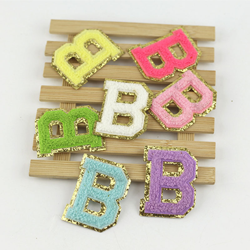 Chinese Winter Hot Sale Chenille Embroidery Patches Customize Iron on Chenille Letter Patches