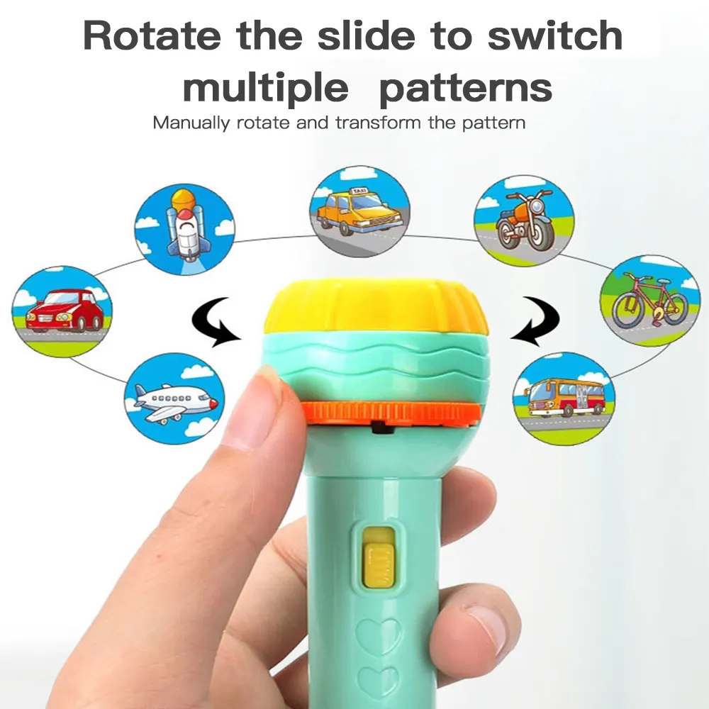 2024 Hot Sale Cute Cartoon Creativity Flashlight Projector Toy for Kid