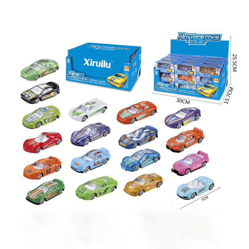 New Multi Style Model Car 1:64 Cartoon Mini Simulation Alloy Sliding Car Model Set for Kids