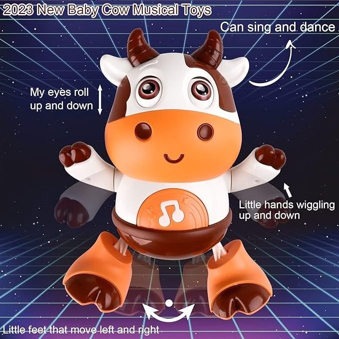 2023 Educational Animal Musical Toys Electric Dancing Pet Cow Toy