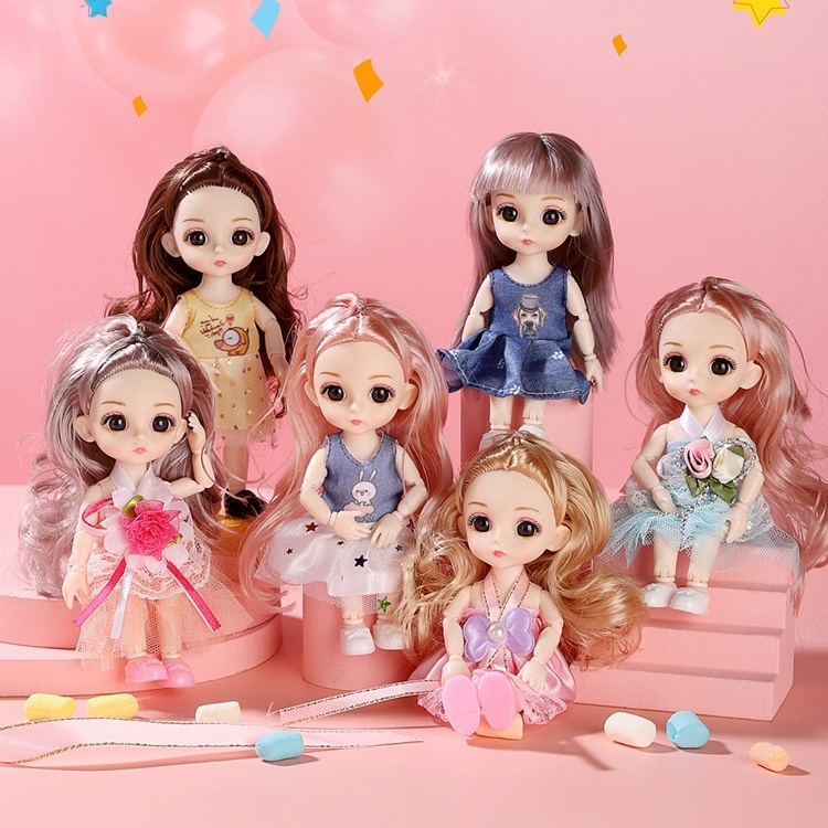 17cm Fashion Doll Princess Suit Set Beauty Little Dolls Toys for Girls