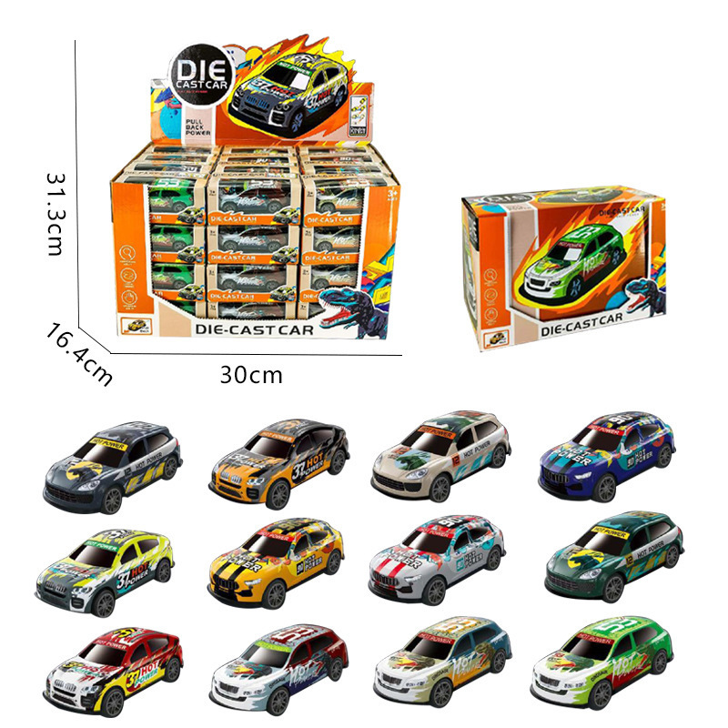 New Multi Style Model Car 1:64 Cartoon Mini Simulation Alloy Sliding Car Model Set for Kids