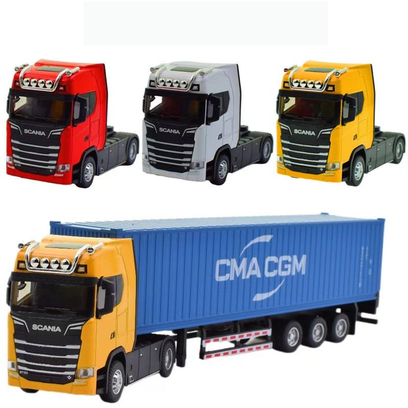 Hot Sale Model Diecast Toys Engineering Transport Container Lorry Vehicle Alloy Truck Toy for Boys