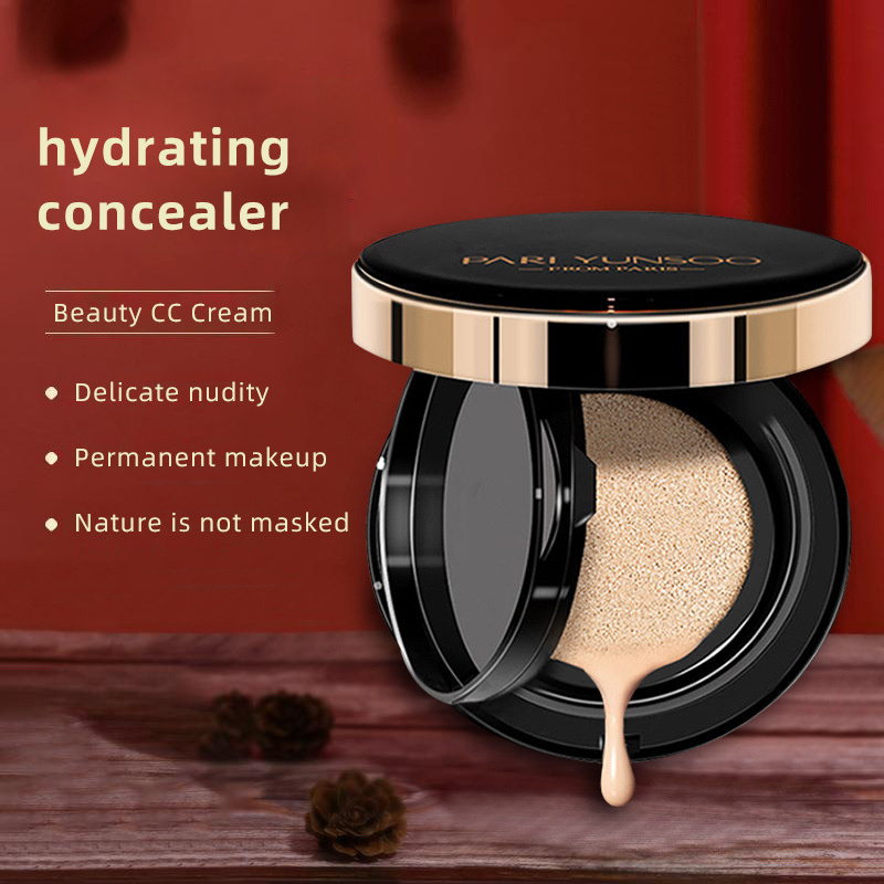 2023 New Long Term Moisturizing Lightweight Breathable Skin Brightening Sunscreen Air Cushion Cc Cream Liquid Foundation