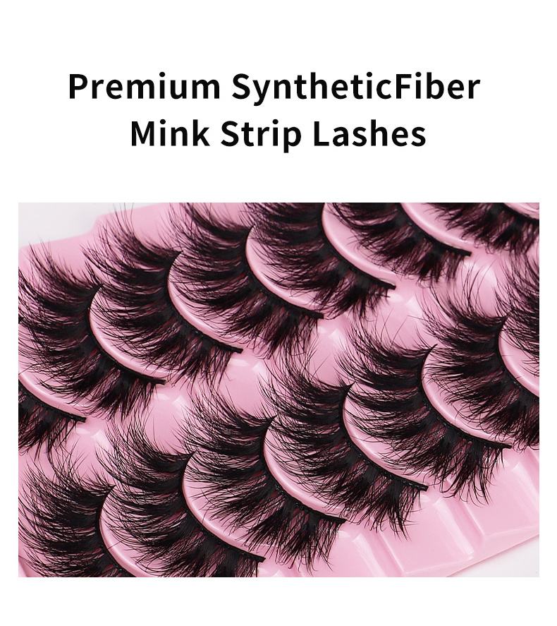 Wholesale False Eyelashes 10 Pairs Full Strip Mink Lashes 100% Handmade Custom Packaging Natural 3d Fluffy Lashes Eyelashes