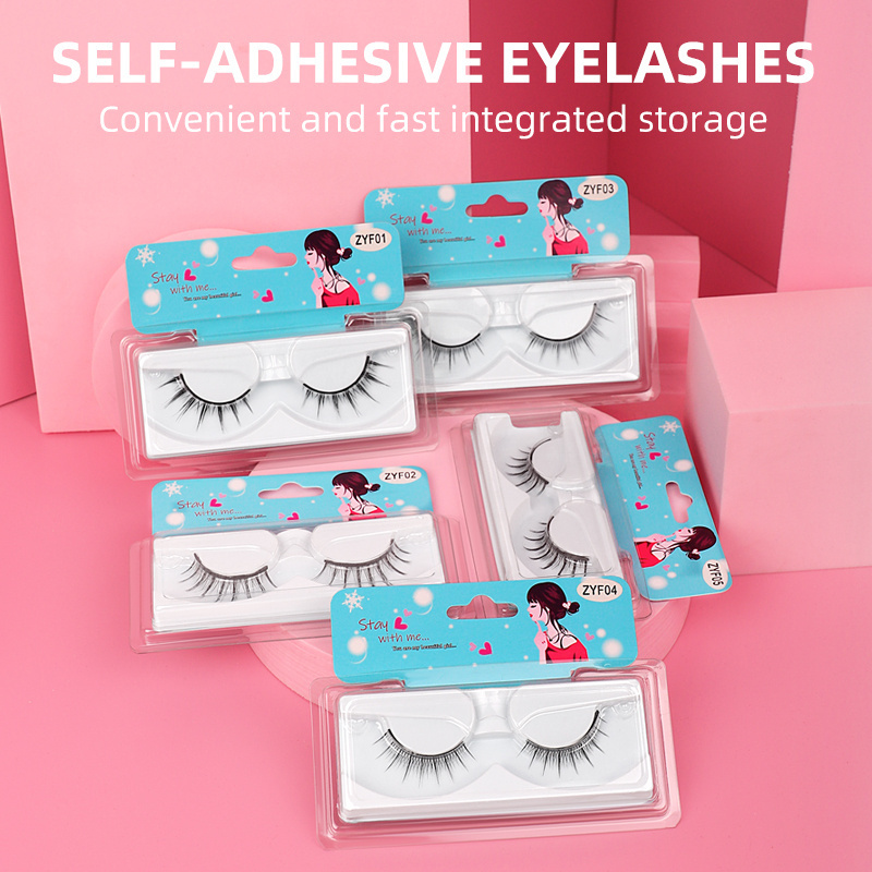 Self Adhesive Eyelashes New Reusable Adhesive lash Self-Adhesive pestanas Reusable Self Sticking Reusable lashes