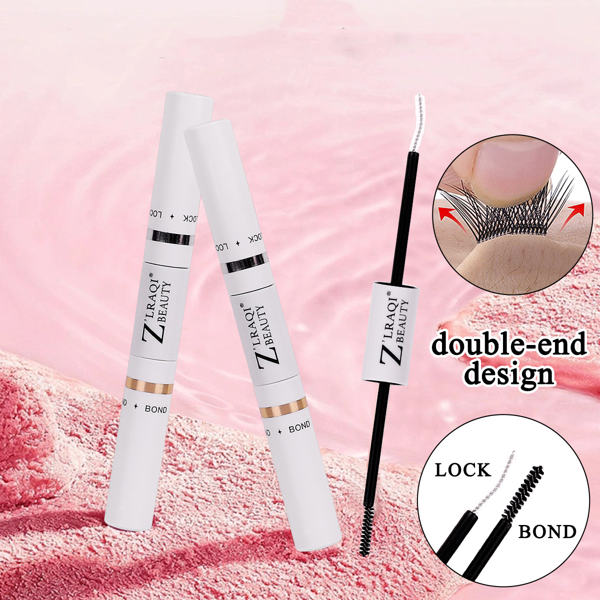 Waterproof Sweatproof Fast Drying Strip Lash Glue Lashes Extension Adhesive 2 In1 Bond And Seal Eyelash Glue