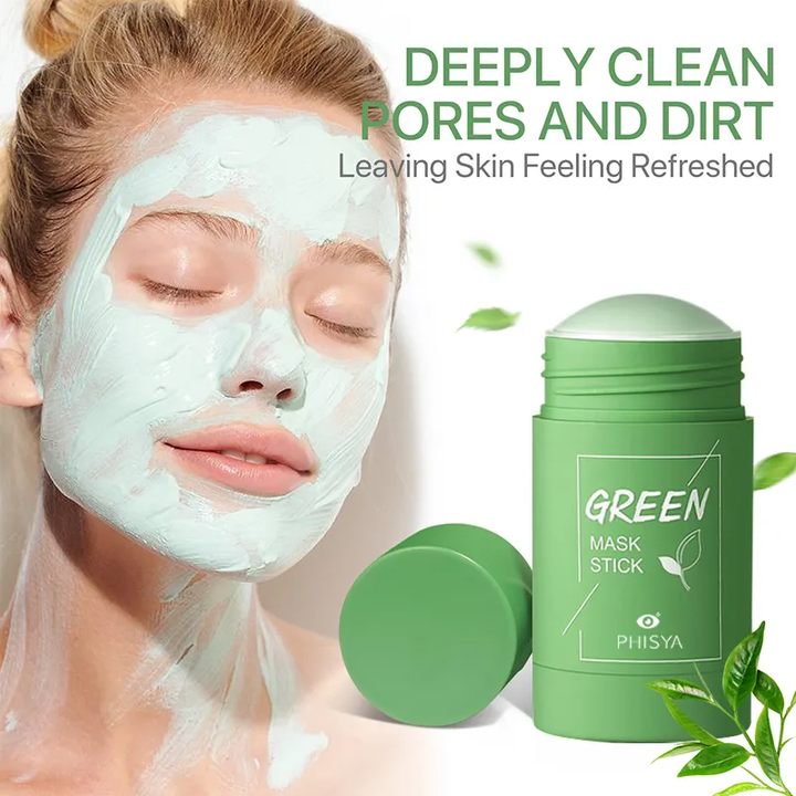 Face Skin Care Mask Green Tea Mask High Quality Cotton Customized Logo Female Nose Strips Pore Cleaner Facial Mask MUD