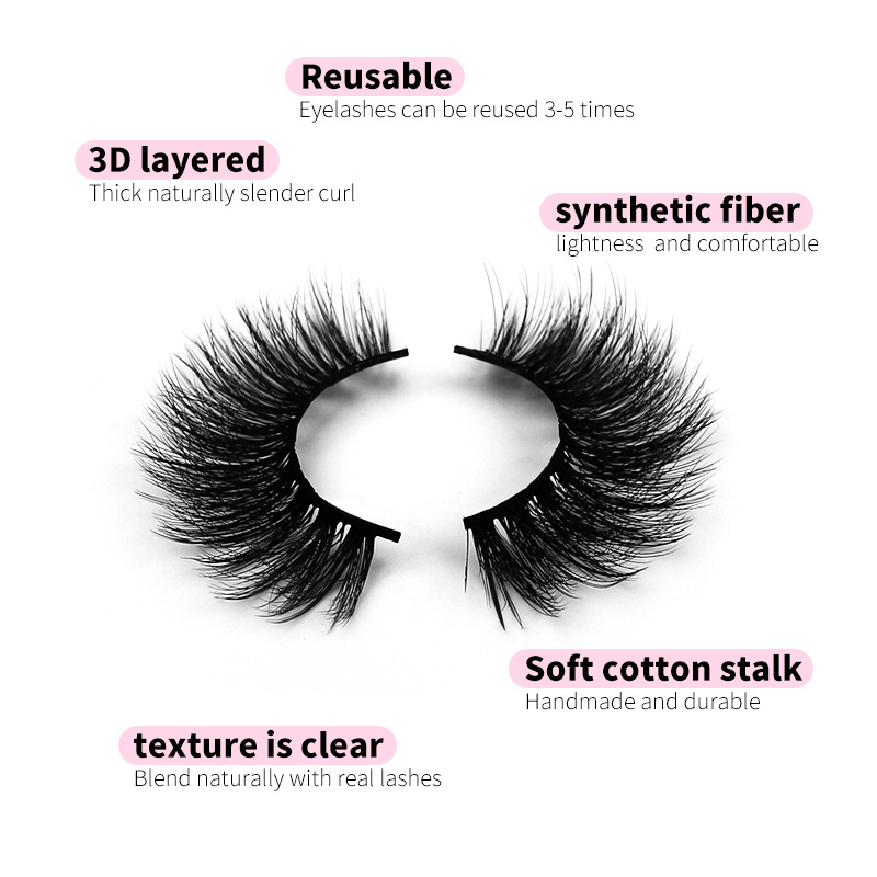 Wholesale False Eyelashes 10 Pairs Full Strip Mink Lashes 100% Handmade Custom Packaging Natural 3d Fluffy Lashes Eyelashes