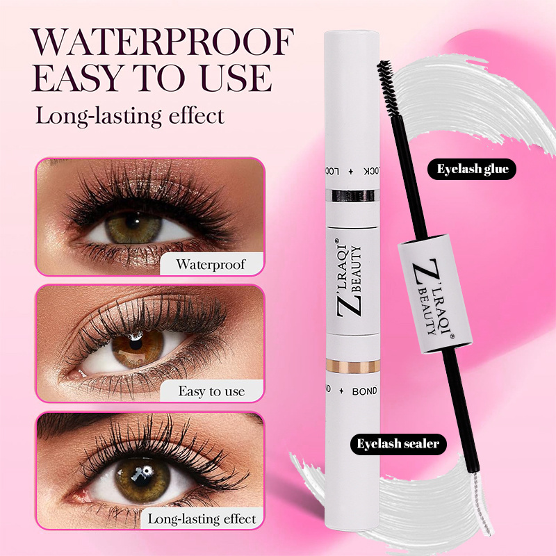 Waterproof Sweatproof Fast Drying Strip Lash Glue Lashes Extension Adhesive 2 In1 Bond And Seal Eyelash Glue