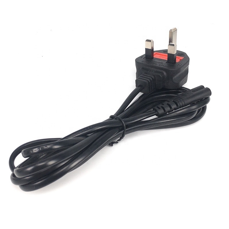 Power cables wholesale in dubai uk 3 pin plug to iec320 c7 power cables with figure 8 plug uk power cable to iec 320