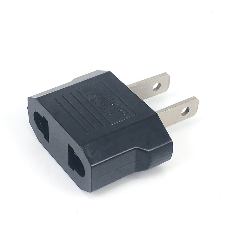 EU to US Plug in Adaptor Euro European to USA American Outlet 2 Pin Plug Adapter AC Power Travel Converter Adaptador corriente