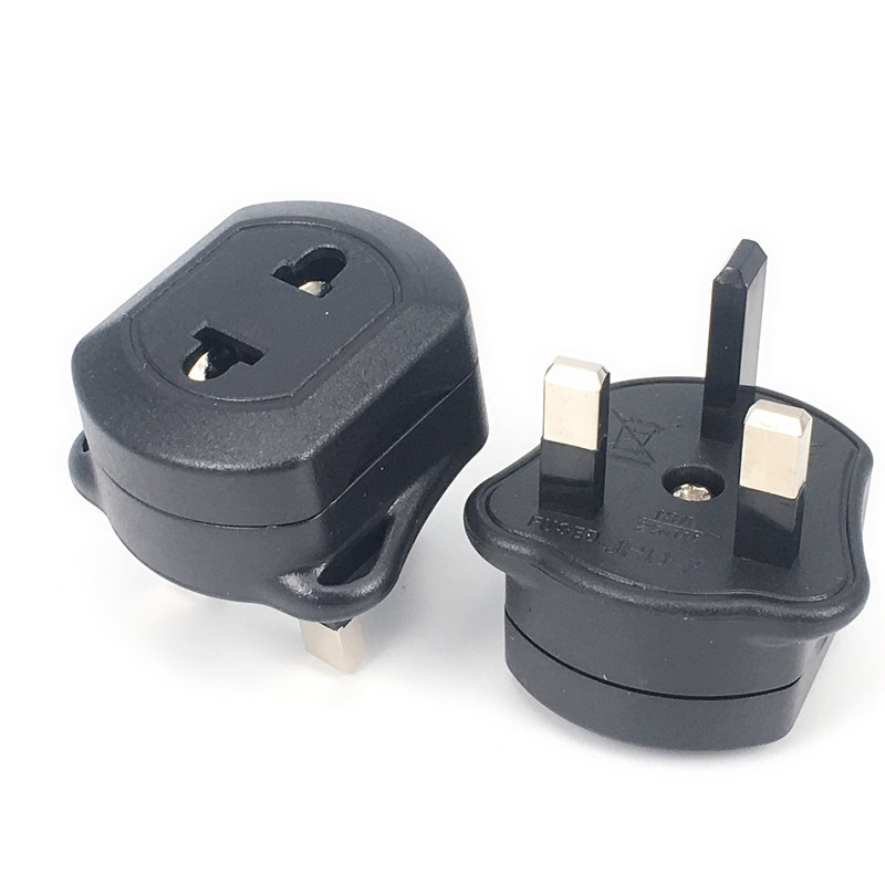 US/EU to UK travel power socket plug adapter 13A 250V CE Malaysia Singapore