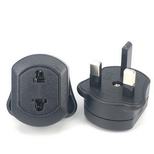 US/EU to UK travel power socket plug adapter 13A 250V CE Malaysia Singapore