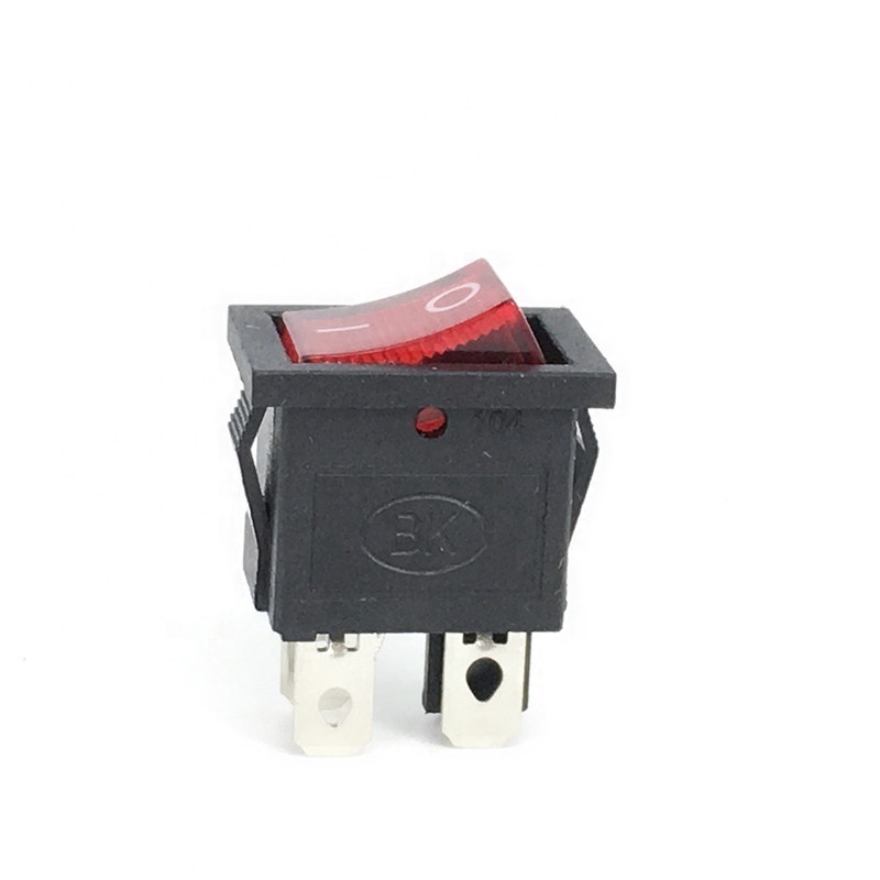 KCD1 rocker switch 4pins 2files with LED indicator 21*15mm on/off 10A250VAC LED switch