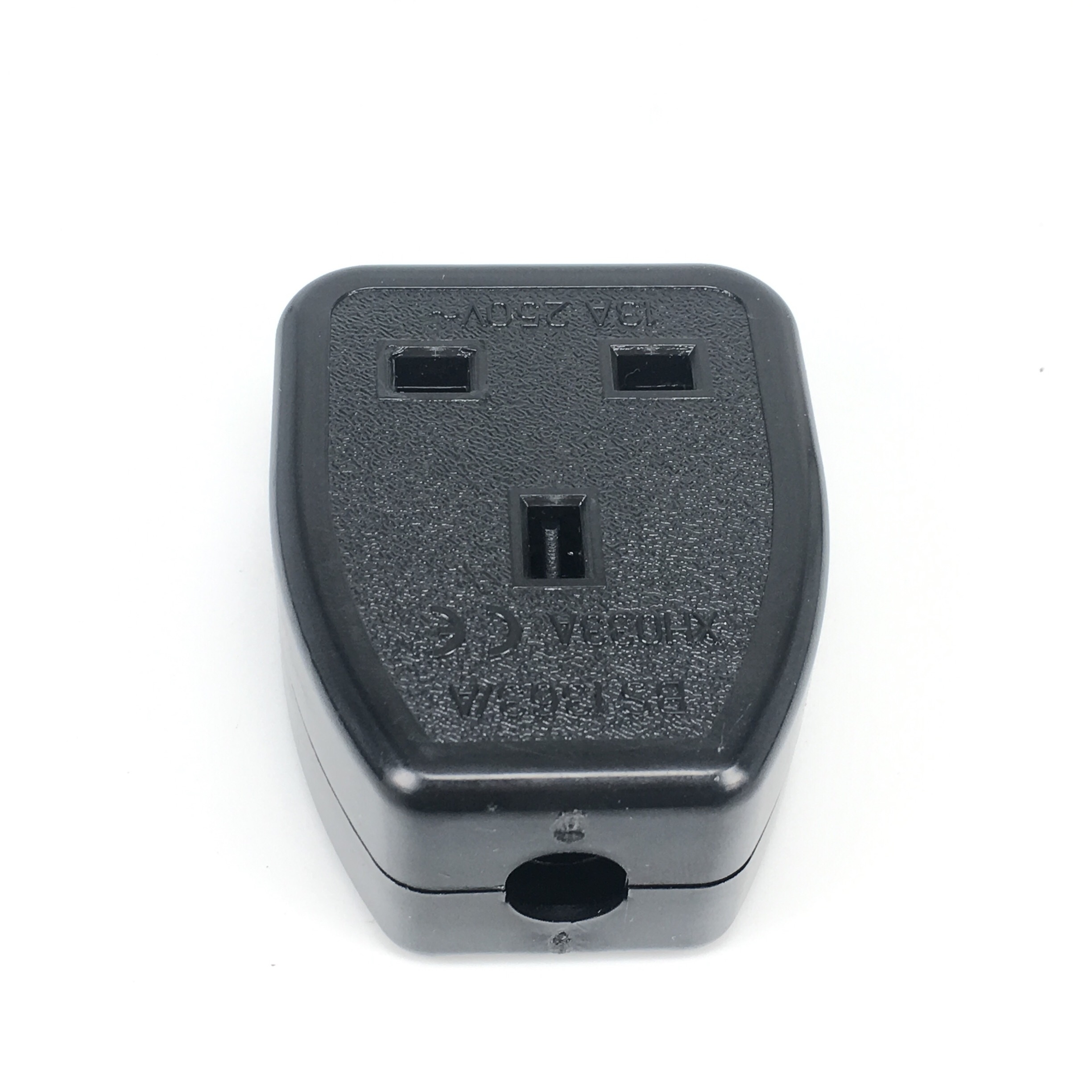 UK female plug rewireable Plug Black Color BS Power Socket For England British Singapore Malaysia Dubai