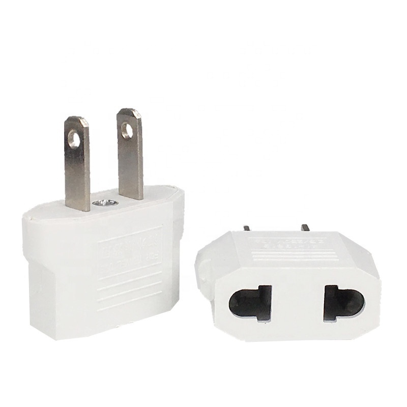 EU to US Plug in Adaptor Euro European to USA American Outlet 2 Pin Plug Adapter AC Power Travel Converter Adaptador corriente