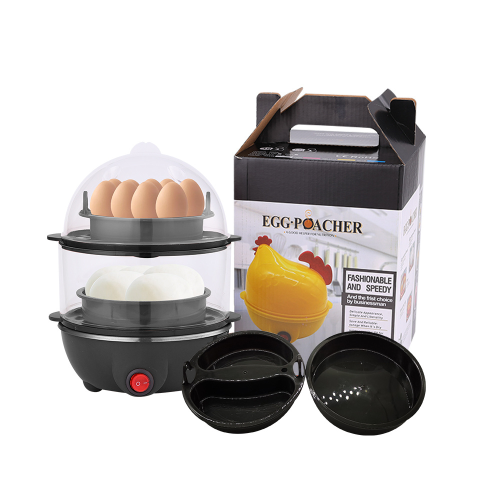 High Quality Home Portable Commercial Automatic Mini Egg Cooker Machine Electric Stainless Steel Boiler Deluxe Rapid Egg Cooker